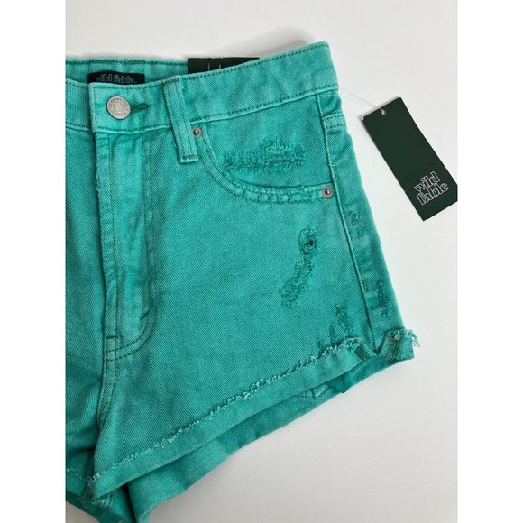 Wild Fable Women's Juniors Size 00 Highest Rise Cheeky Shorts 24 Waist New - Picture 3 of 10